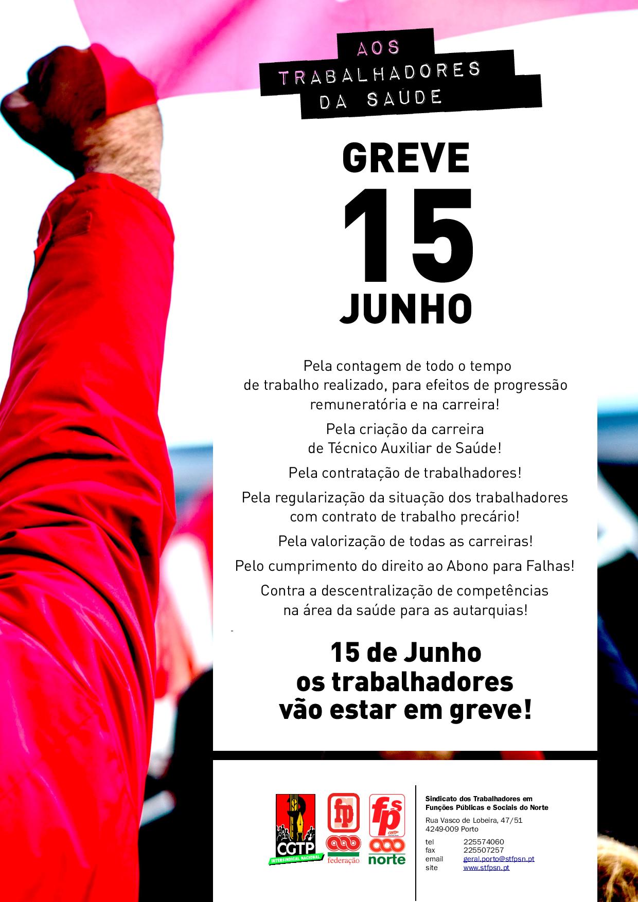 Greve dos trabalhadores da Saúde