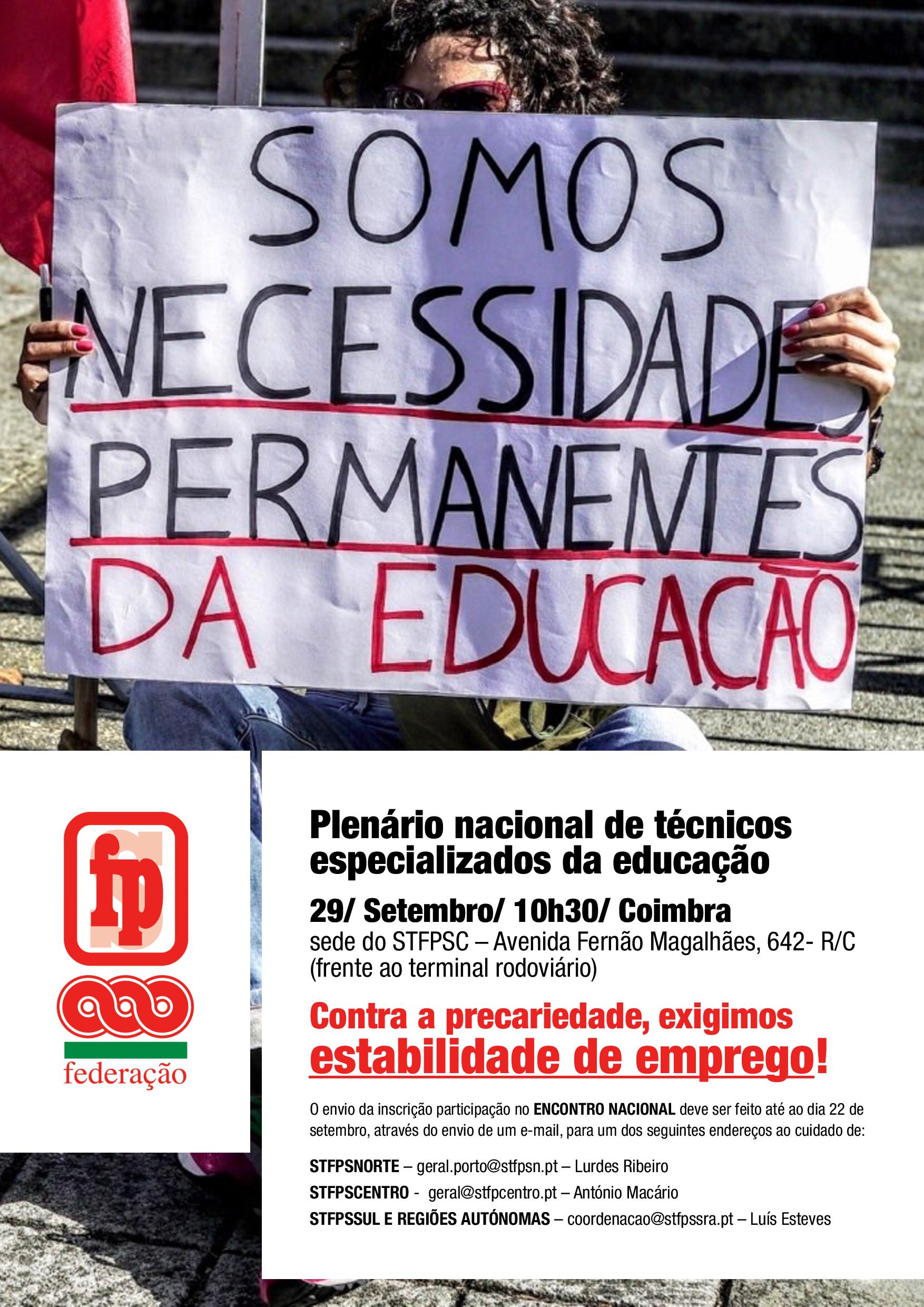 Plenário nacional de técnicos especializados da educação