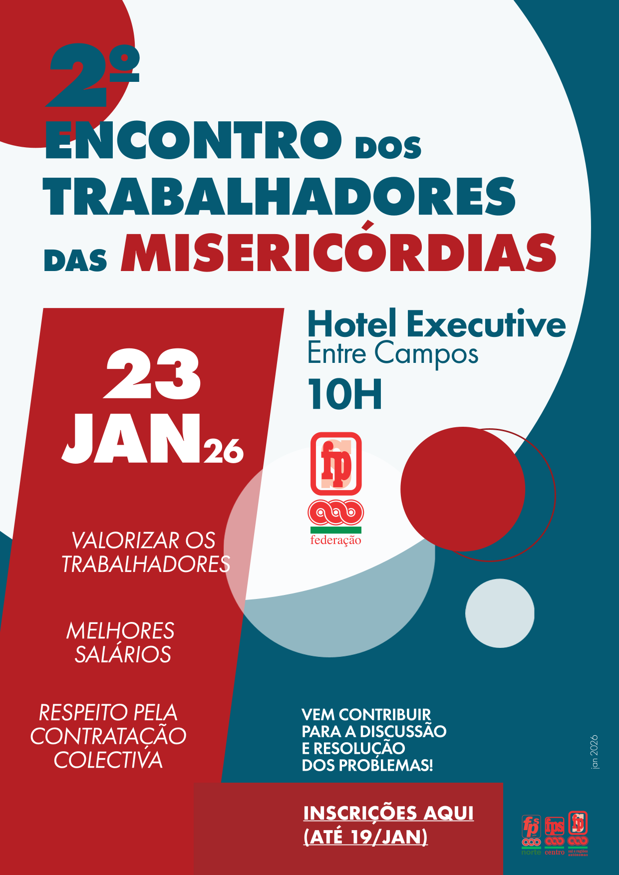 23 JANEIRO - ENCONTRO NACIONAL DOS TRABALHADORES DAS MISERICÓRDIAS