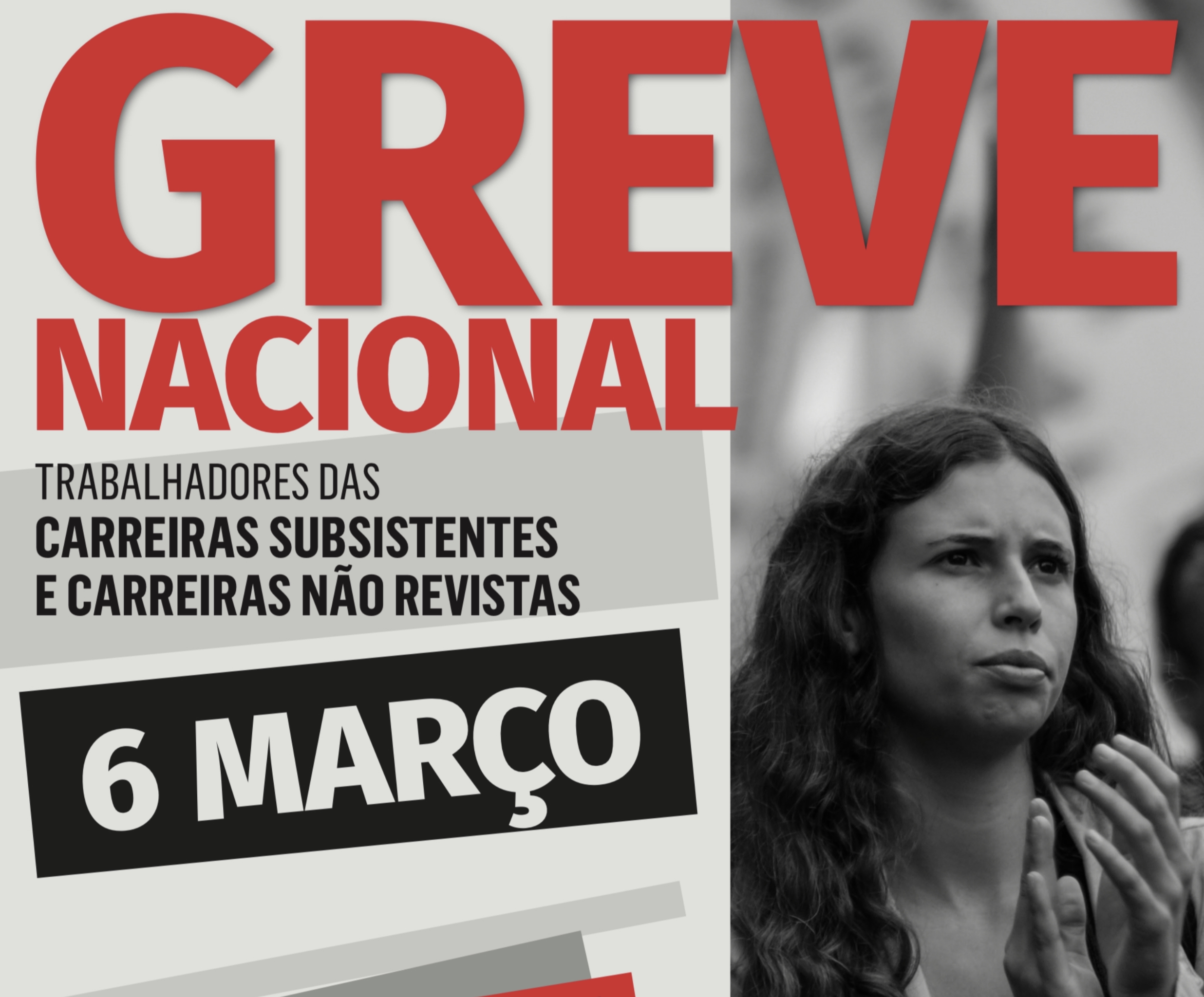 Trabalhadores das carreiras subsistentes e carreiras não-revistas fazem greve no dia 6 de março